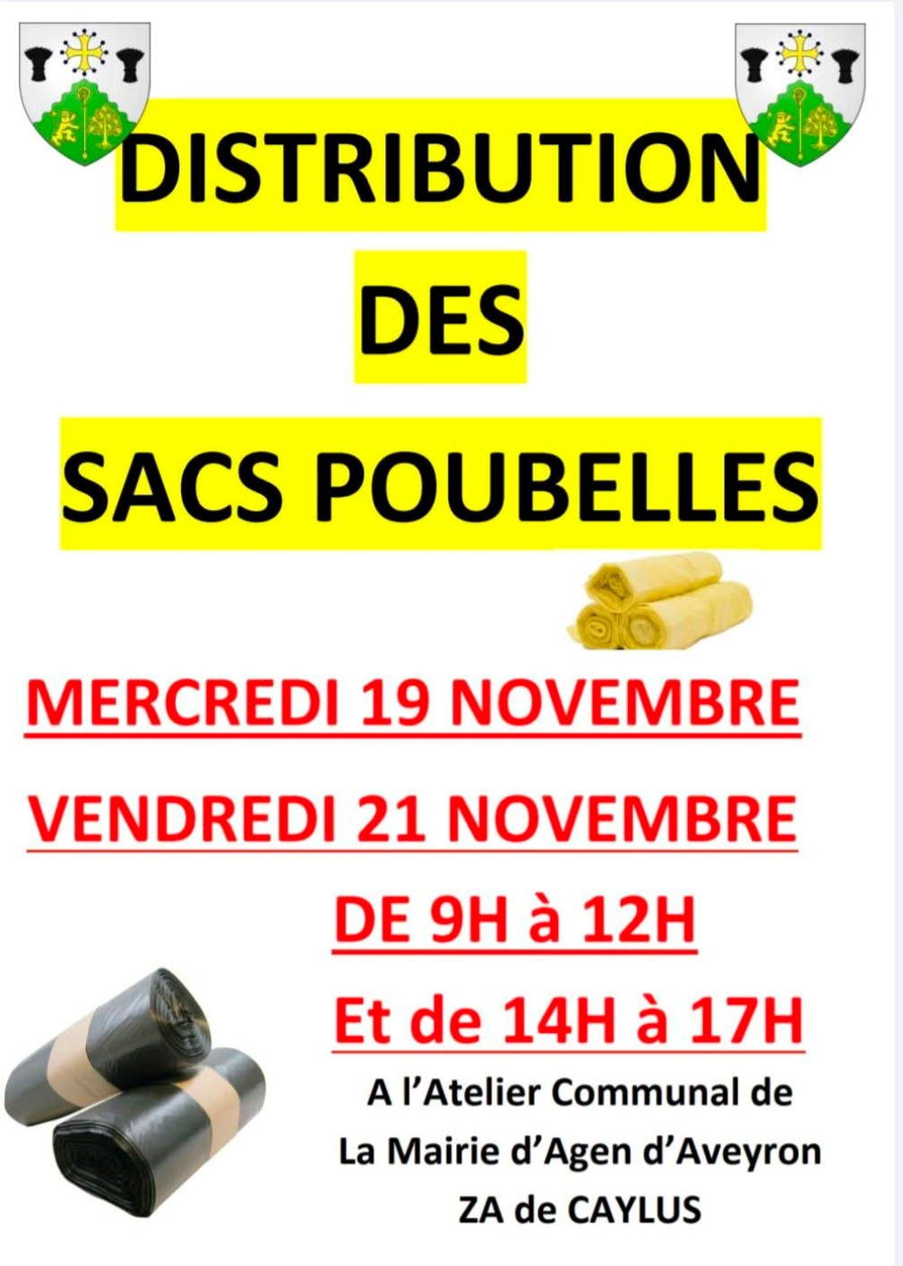 Lire la suite à propos de l’article DISTRIBUTION DE SACS POUBELLES